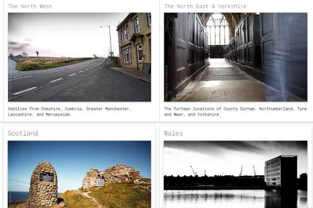 A view of the Paranormal Database which was set up by Darren Mann.