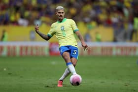 Bruno Guimaraes of Brazil controls the ball during the FIFA World Cup 2026 South American Qualifier match between Brazil and Peru on October 15, 2024 in Brasilia, Brazil.  (Photo by Wagner Meier/Getty Images)