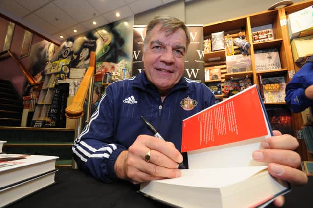 Sunderland Football Club manager Sam Allardyce signed copies of his book Big Sam, in 2015.