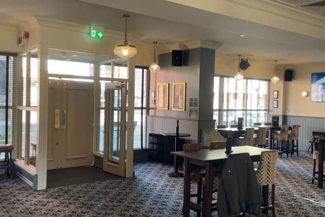 The venue is a modern twist on a traditional British pub.
