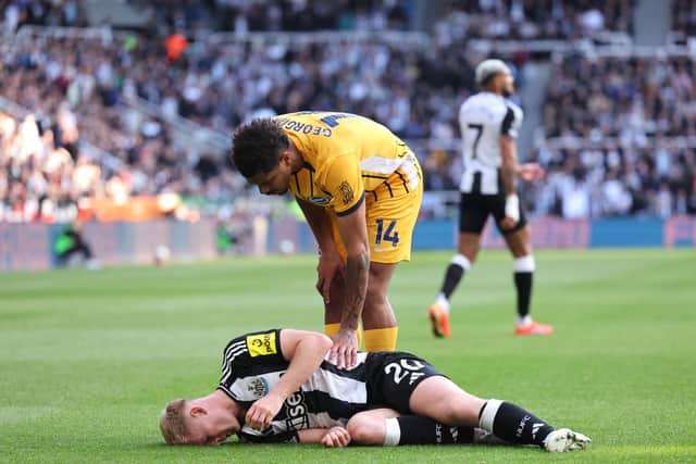 Newcastle defender Lewis Hall. 