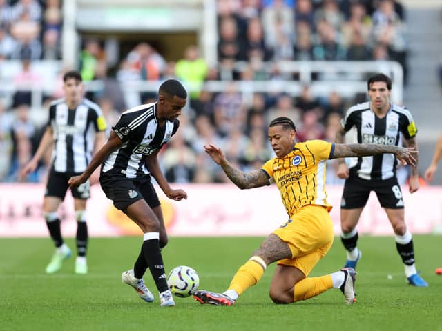 Alexander Isak in action against Brighton. 