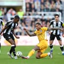 Alexander Isak in action against Brighton. 
