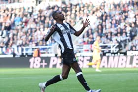 Alexander Isak of Newcastle United reacts during the Premier League match between Newcastle United FC and Brighton & Hove Albion FC. (Photo by George Wood/Getty Images)