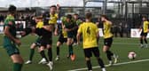 Action from Hebburn Town's 4-2 win at Worksop Town (photo Tyler Lopes)
