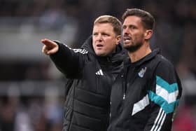Newcastle United boss Eddie Howe and assistant Jason Tindall.