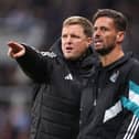 Newcastle United boss Eddie Howe and assistant Jason Tindall.