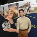 Leader of South Tyneside Council, Councillor Tracey Dixon is pictured with Yacub Ahmed, of South Tyneside Youth Parliament.
