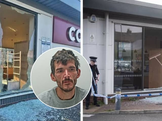 Owen Turner (inset) has been jailed for 9 break-ins to businesses across Blackpool