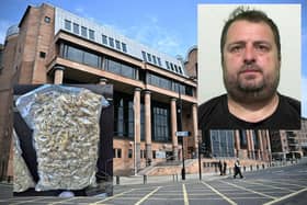 Gentian Celaj was behind the wheel of a Ford Cougar when he was caught with 2kg of cannabis in South Tyneside.