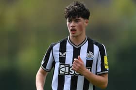 Leo Shahar in action for Newcastle United Under-21s. 