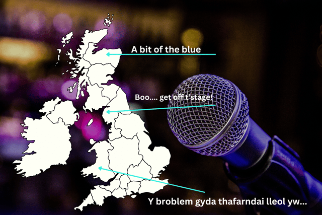 Ticketmaster's State of Play report had some interesting facts about what type of humour works well in different areas of the United Kingdom.