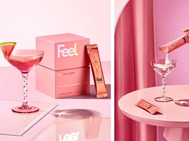 Feel Pro Collagen beauty supplement sachets come in a range of flavours