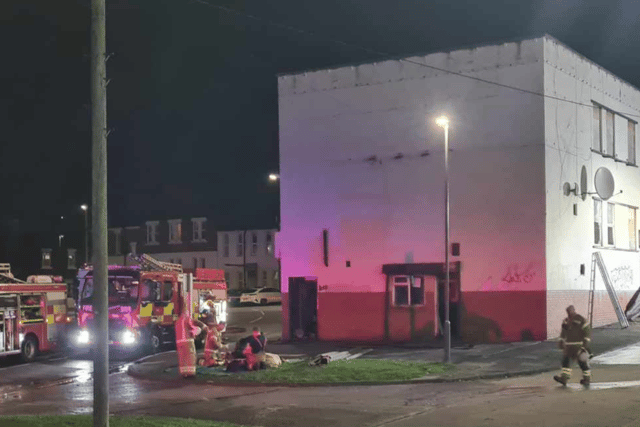 Emergency crews were called to a fire at the former Top Club, in South Shields, on Wednesday afternoon (October 30).