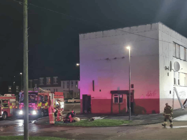 Emergency crews were called to a fire at the former Top Club, in South Shields, on Wednesday afternoon (October 30).