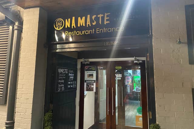Namaste on King George Road, South Shields.