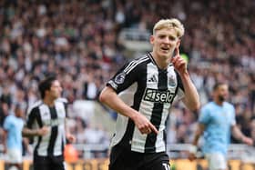Anthony Gordon in action for Newcastle United. 