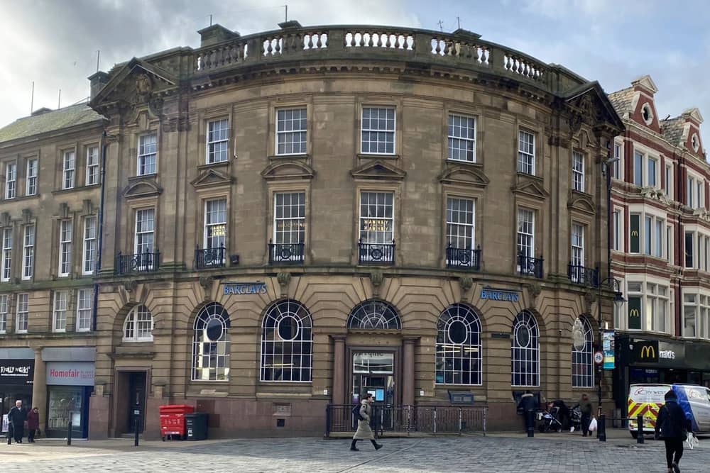 The former Barclays bank building, in South Shields town centre.