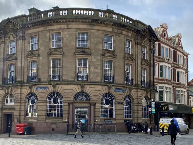 The former Barclays bank building, in South Shields town centre.