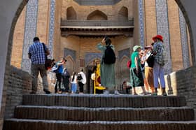Khiva, near the unfinished minaret. 