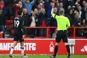Edson ALvarez was sent off during West Ham's defeat against Nottingham Forest