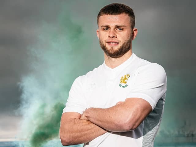 Blyth Spartans striker Sam Hodgson (photo Stephen Beecroft)
