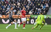 Chris Wood scored a hat-trick against Newcastle United at St James’ Park last season. 