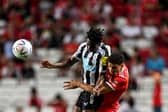 Matthew Bondswell in action for Newcastle United during their Eusebio Cup friendly against Benfica.