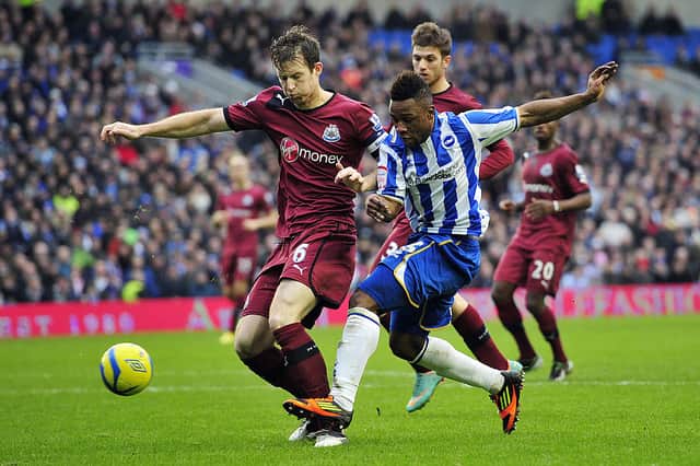 Kazenga LuaLua in action for Brighton against Newcastle United