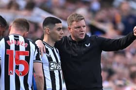 Newcastle United head coach and Miguel Almiron