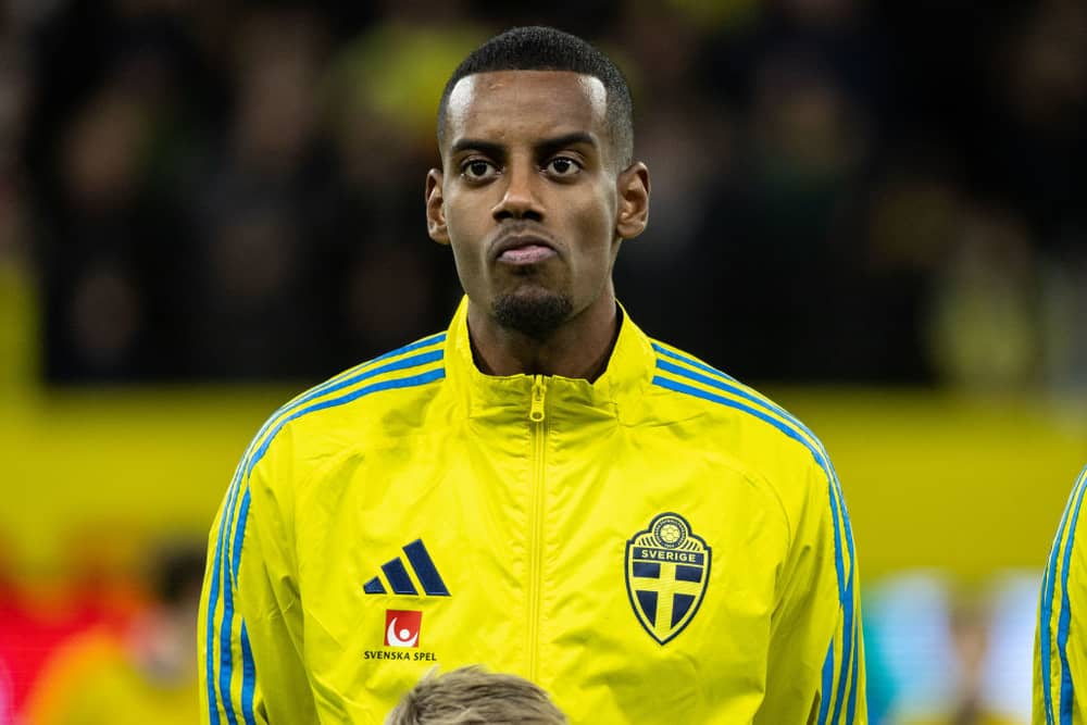 Alexander Isak with the Sweden national team this month. 