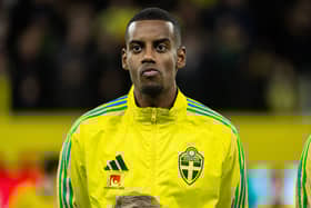 Alexander Isak with the Sweden national team this month. 