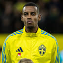 Alexander Isak with the Sweden national team this month. 