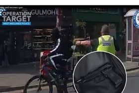Cop tackles masked e-bike rider and finds loaded gun