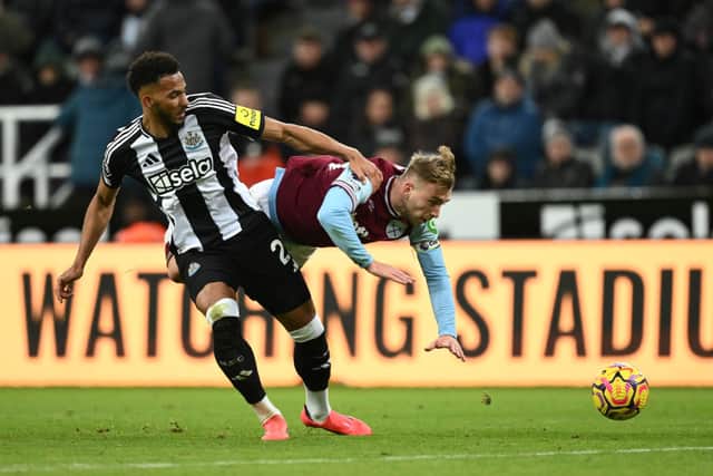 Lloyd Kelly in action against West Ham United. 