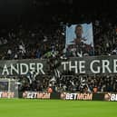 Banners are displayed in the stands in support of Alexander Isak of Newcastle United during the Premier League match between Newcastle United FC and West Ham United FC at St James' Park on November 25, 2024 in Newcastle upon Tyne, England. (Photo by Stu Forster/Getty Images)
