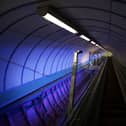 The new incline glass lifts finally up and running at the Tyne cyclist and pedestrian tunnel