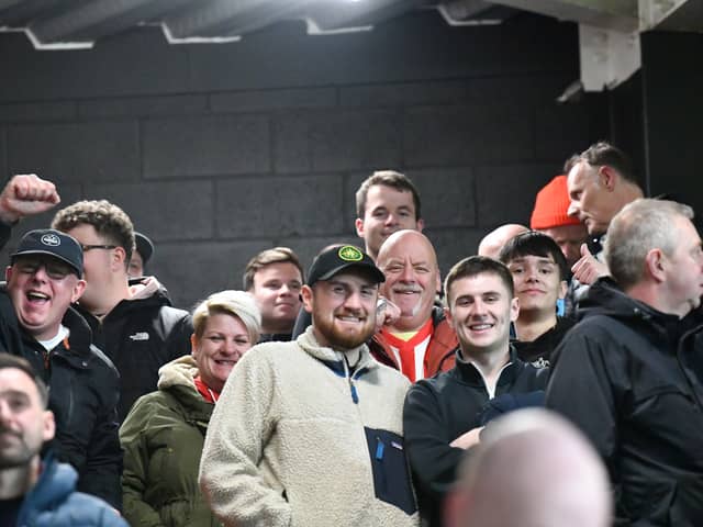 Sunderland fans in action as Régis Le Bris' side lost 1-0 to Sheffield United at Bramall Lane in the Championship.