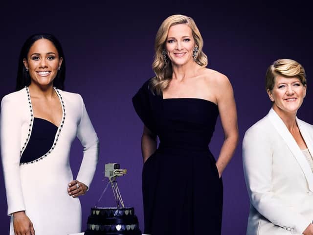 (L-R) Alex Scott, Gabby Logan and Claire Balding will host SPOTY 2024. Photo: BBC