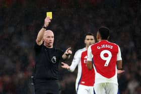 Gabriel Jesus is nearing a ban. The Arsenal striker is on four yellow cards. (Photo by Alex Pantling/Getty Images)
