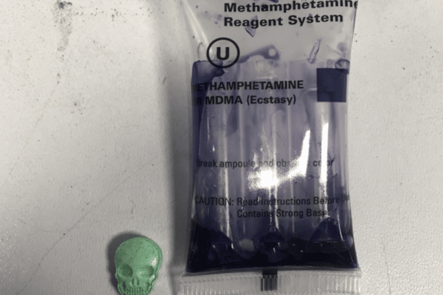 He tried to have 29,000 skull-shaped ecstasy tablets delivered to his front door.