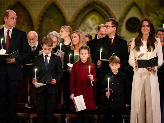 Catherine, Princess of Wales is set to be joined by her husband Prince William for her fourth ‘Together At Christmas’ Carol concert, which is taking place from Westminster Abbey. Here she is with her family at the same event last year. Photo: Aaron Chown-WPA Pool/Getty Images