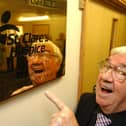 Here's Frank Carson on the day he opened the new wing at St Clare’s Hospice in Jarrow 20 years ago.
