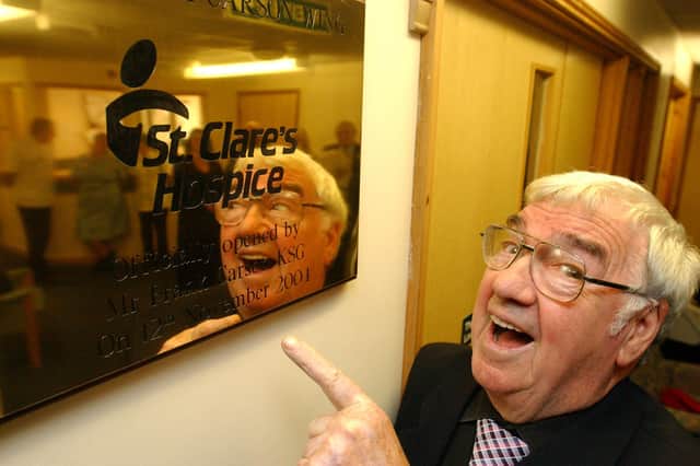 Here's Frank on the day he opened the new wing at the hospice 20 years ago.