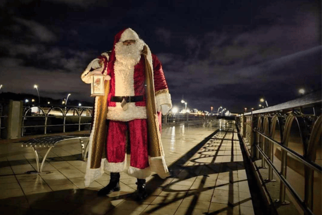 Father Christmas was also on hand during the candlelight walk.