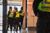 Police officers during Operation Sceptare.