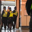 Police officers during Operation Sceptare.