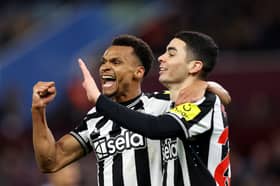 Jacob Murphy (left) and Newcastle United winger Miguel Almrion