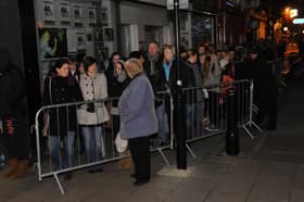 Fans who queued through the night to get a glimpse of the new X Factor winners Little Mix in South Shields.