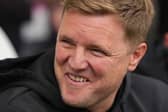 Newcastle United's English head coach Eddie Howe smiles (Photo by ANDY BUCHANAN/AFP via Getty Images)